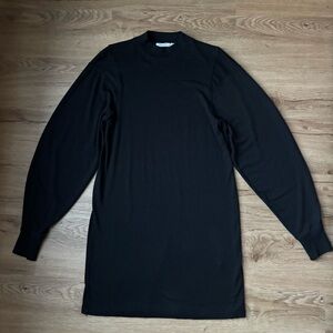 rag & bone Black Long-Sleeve Crewneck bishop sleeve mini dress women’s medium m